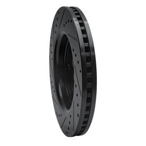 Ford F-150 Brake Rotor (1) - Front Right - R1 Concepts - Drilled & Slotted - Black - `10-`14